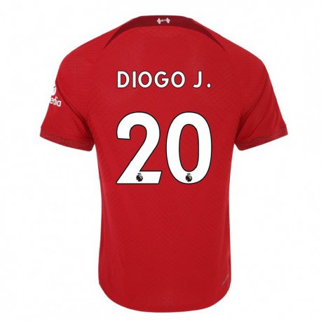 Kandiny Kinder Diogo Jota #20 Dunkelrot Heimtrikot Trikot 2022/23 T-shirt