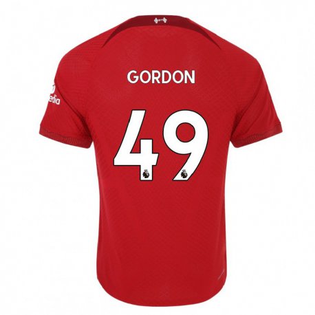 Kandiny Kinder Kaide Gordon #49 Dunkelrot Heimtrikot Trikot 2022/23 T-shirt