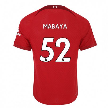 Kandiny Kinder Isaac Mabaya #52 Dunkelrot Heimtrikot Trikot 2022/23 T-shirt