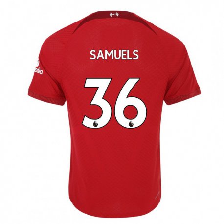 Kandiny Kinder Kerron Samuels #36 Dunkelrot Heimtrikot Trikot 2022/23 T-shirt