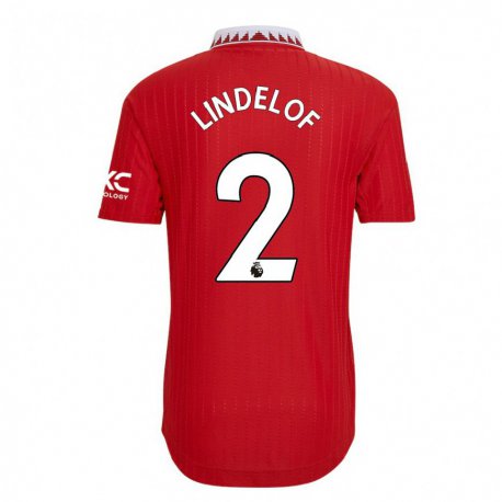 Kandiny Kinder Victor Lindelof #2 Rot Heimtrikot Trikot 2022/23 T-shirt