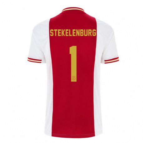Kandiny Kinder Maarten Stekelenburg #1 Dunkelrot Weiß Heimtrikot Trikot 2022/23 T-shirt