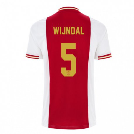 Kandiny Kinder Owen Wijndal #5 Dunkelrot Weiß Heimtrikot Trikot 2022/23 T-shirt