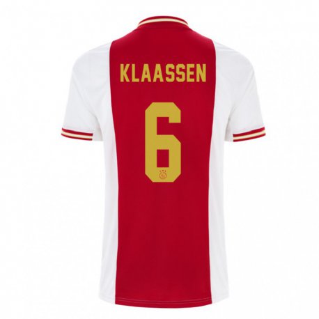 Kandiny Kinder Davy Klaassen #6 Dunkelrot Weiß Heimtrikot Trikot 2022/23 T-shirt