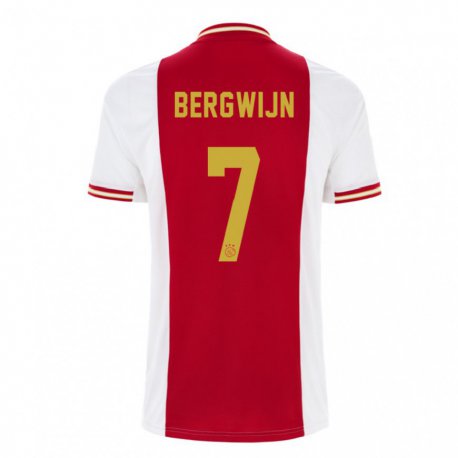 Kandiny Kinder Steven Bergwijn #7 Dunkelrot Weiß Heimtrikot Trikot 2022/23 T-shirt