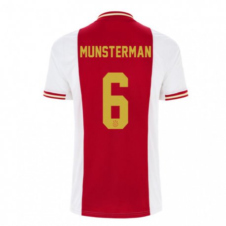 Kandiny Kinder Marthe Munsterman #6 Dunkelrot Weiß Heimtrikot Trikot 2022/23 T-shirt