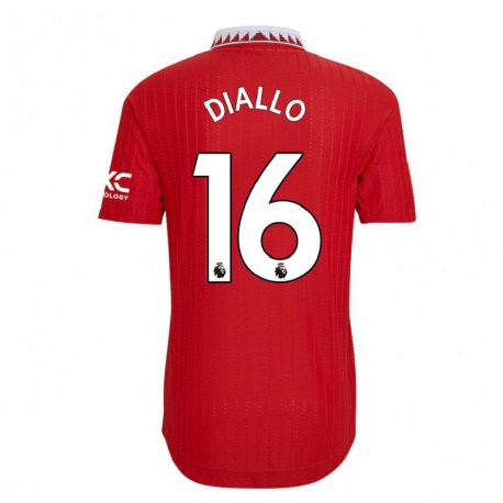 Kandiny Kinder Amad Diallo #16 Rot Heimtrikot Trikot 2022/23 T-shirt