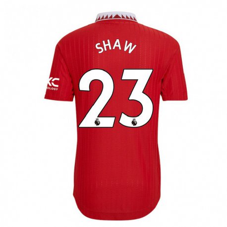 Kandiny Kinder Luke Shaw #23 Rot Heimtrikot Trikot 2022/23 T-shirt