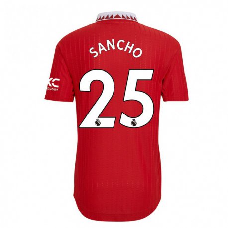 Kandiny Kinder Jadon Sancho #25 Rot Heimtrikot Trikot 2022/23 T-shirt