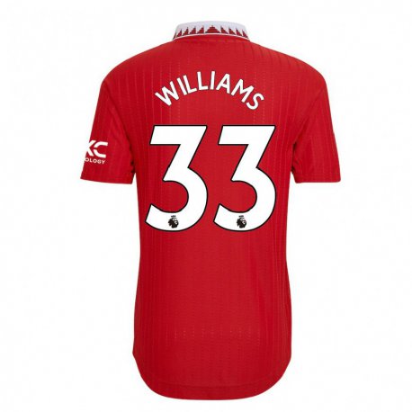 Kandiny Kinder Brandon Williams #33 Rot Heimtrikot Trikot 2022/23 T-shirt