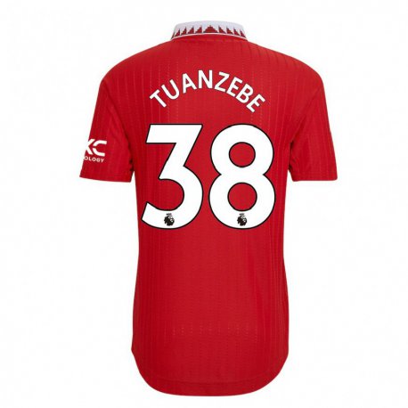 Kandiny Kinder Axel Tuanzebe #38 Rot Heimtrikot Trikot 2022/23 T-shirt