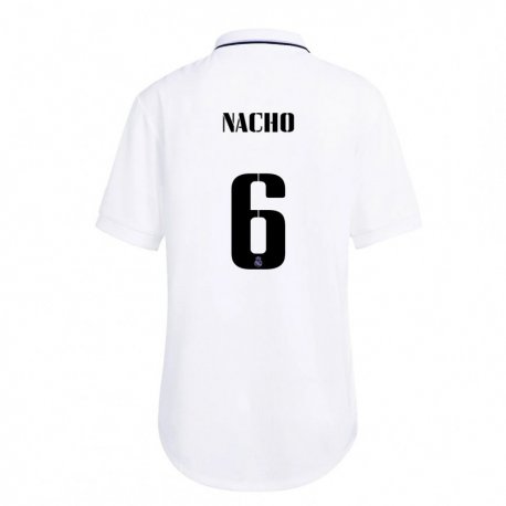 Kandiny Kinder Nacho Fernandez #6 Weiß Lila Heimtrikot Trikot 2022/23 T-shirt