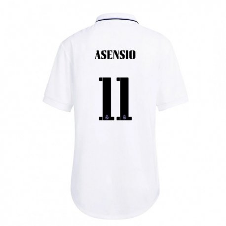 Kandiny Kinder Marco Asensio #11 Weiß Lila Heimtrikot Trikot 2022/23 T-shirt