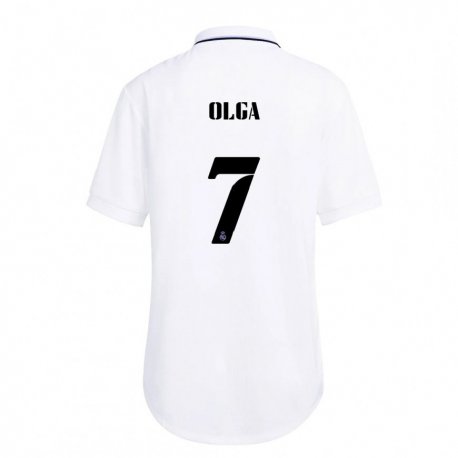 Kandiny Kinder Olga Carmona #7 Weiß Lila Heimtrikot Trikot 2022/23 T-shirt