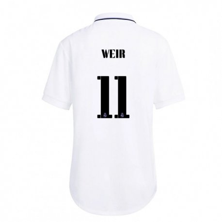 Kandiny Kinder Caroline Weir #11 Weiß Lila Heimtrikot Trikot 2022/23 T-shirt