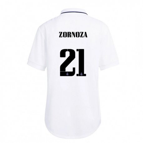 Kandiny Kinder Claudia Zornoza #21 Weiß Lila Heimtrikot Trikot 2022/23 T-shirt