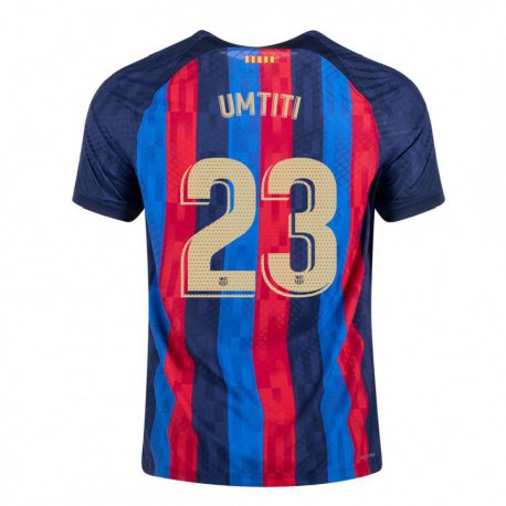 Kandiny Kinder Samuel Umtiti #23 Blau Scharlach Heimtrikot Trikot 2022/23 T-shirt
