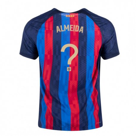 Kandiny Kinder Diego Almeida #0 Blau Scharlach Heimtrikot Trikot 2022/23 T-shirt