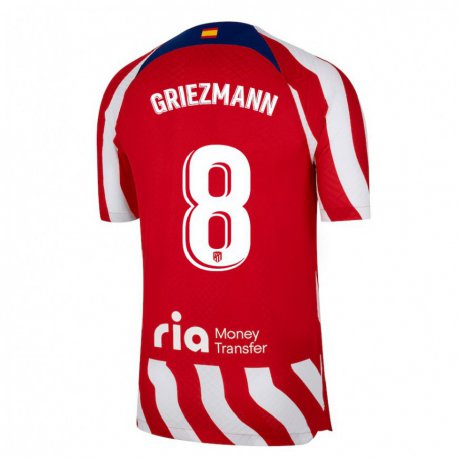 Kandiny Kinder Antoine Griezmann #8 Rot Weiß Blau Heimtrikot Trikot 2022/23 T-shirt