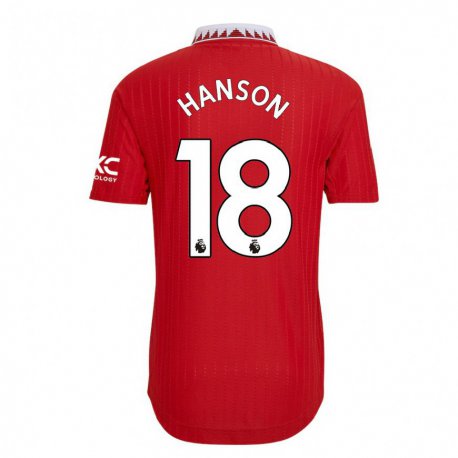 Kandiny Kinder Kirsty Hanson #18 Rot Heimtrikot Trikot 2022/23 T-shirt