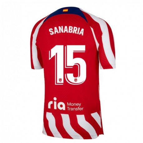 Kandiny Kinder Juan Sanabria #15 Rot Weiß Blau Heimtrikot Trikot 2022/23 T-shirt