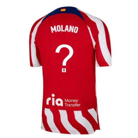 Kandiny Kinder Sergio Molano #0 Rot Weiß Blau Heimtrikot Trikot 2022/23 T-shirt