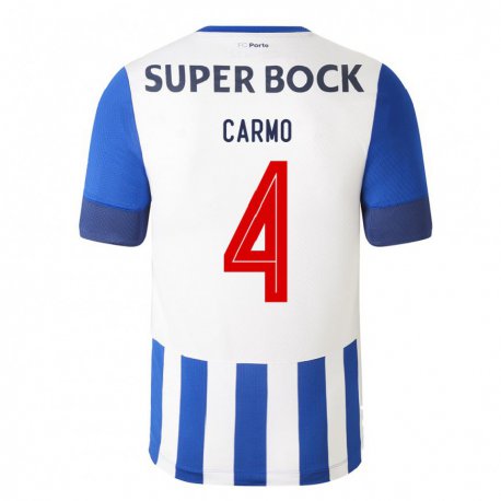 Kandiny Kinder David Carmo #4 Königsblau Heimtrikot Trikot 2022/23 T-shirt