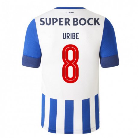 Kandiny Kinder Mateus Uribe #8 Königsblau Heimtrikot Trikot 2022/23 T-shirt