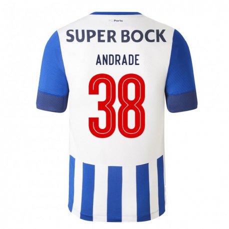 Kandiny Kinder Fernando Andrade #38 Königsblau Heimtrikot Trikot 2022/23 T-shirt