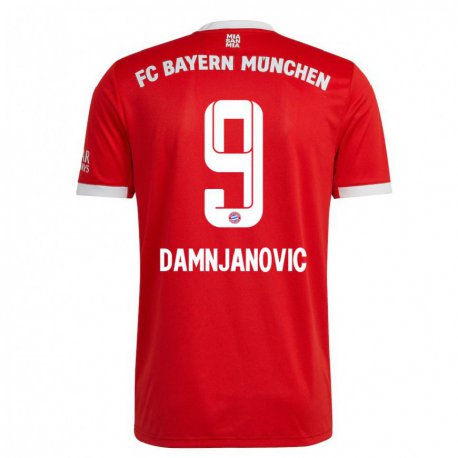 Kandiny Kinder Jovana Damnjanovic #9 Neonrot Weiß Heimtrikot Trikot 2022/23 T-shirt