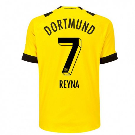 Kandiny Kinder Giovanni Reyna #7 Gelb Heimtrikot Trikot 2022/23 T-shirt