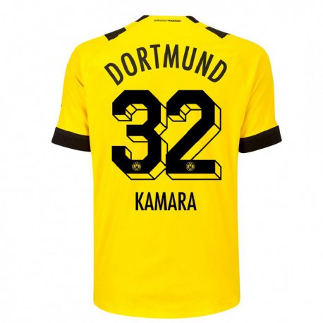 Kandiny Kinder Abdoulaye Kamara #32 Gelb Heimtrikot Trikot 2022/23 T-shirt
