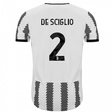 Kandiny Kinder Mattia De Sciglio #2 Weiß Schwarz Heimtrikot Trikot 2022/23 T-shirt