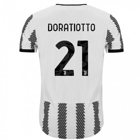 Kandiny Kinder Giulio Doratiotto #21 Weiß Schwarz Heimtrikot Trikot 2022/23 T-shirt