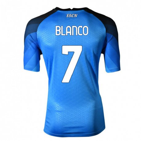 Kandiny Kinder Gimena Blanco #7 Dunkelblau Grau Heimtrikot Trikot 2022/23 T-shirt