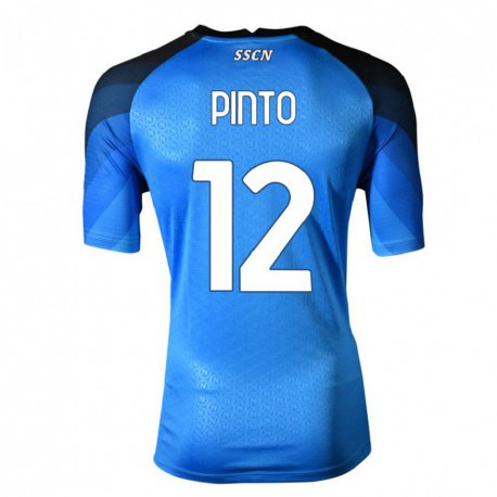 Kandiny Kinder Ciro Pinto #12 Dunkelblau Grau Heimtrikot Trikot 2022/23 T-shirt