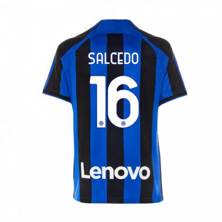 Kandiny Kinder Eddie Salcedo #16 Königsblau Schwarz Heimtrikot Trikot 2022/23 T-shirt