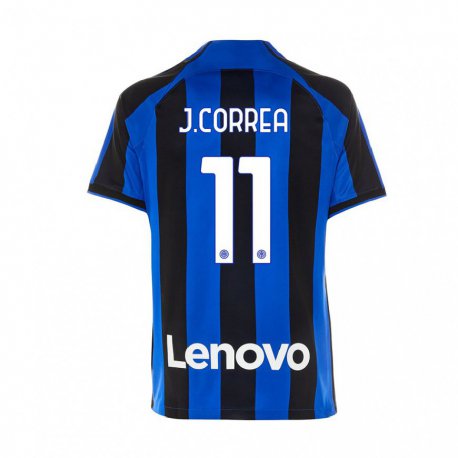 Kandiny Kinder Joaquin Correa #11 Königsblau Schwarz Heimtrikot Trikot 2022/23 T-shirt