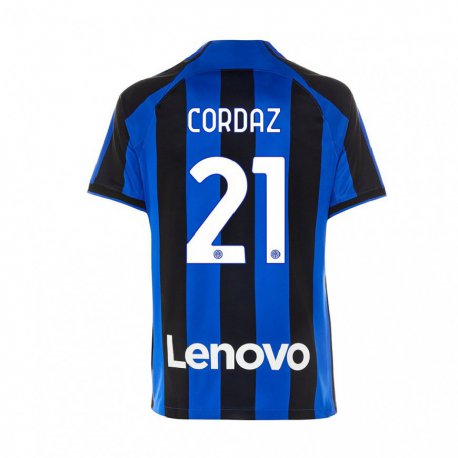 Kandiny Kinder Alex Cordaz #21 Königsblau Schwarz Heimtrikot Trikot 2022/23 T-shirt