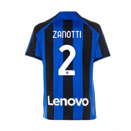Kandiny Kinder Mattia Zanotti #2 Königsblau Schwarz Heimtrikot Trikot 2022/23 T-shirt