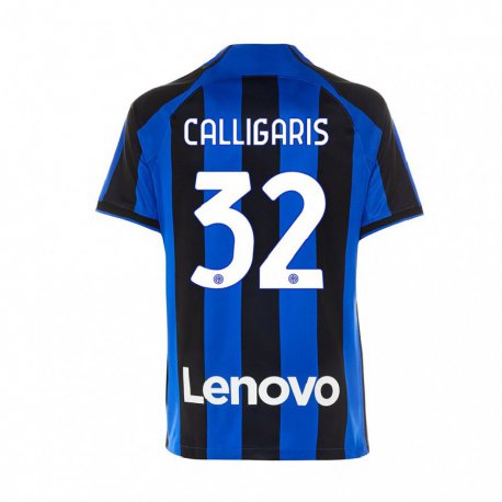 Kandiny Kinder Alessandro Calligaris #32 Königsblau Schwarz Heimtrikot Trikot 2022/23 T-shirt