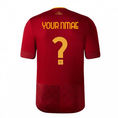 Kandiny Kinder Ihren Namen #0 Rotbraun Heimtrikot Trikot 2022/23 T-shirt