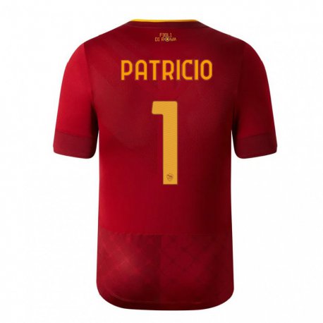 Kandiny Kinder Rui Patricio #1 Rotbraun Heimtrikot Trikot 2022/23 T-shirt