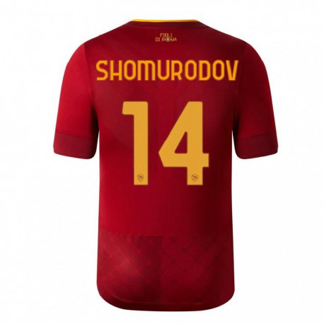 Kandiny Kinder Eldor Shomurodov #14 Rotbraun Heimtrikot Trikot 2022/23 T-shirt