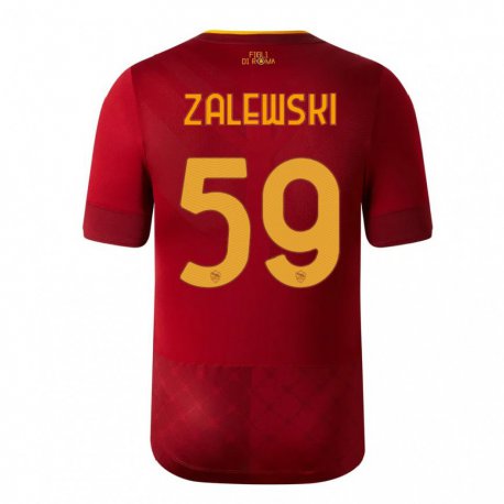 Kandiny Kinder Nicola Zalewski #59 Rotbraun Heimtrikot Trikot 2022/23 T-shirt