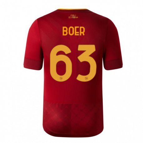 Kandiny Kinder Pietro Boer #63 Rotbraun Heimtrikot Trikot 2022/23 T-shirt