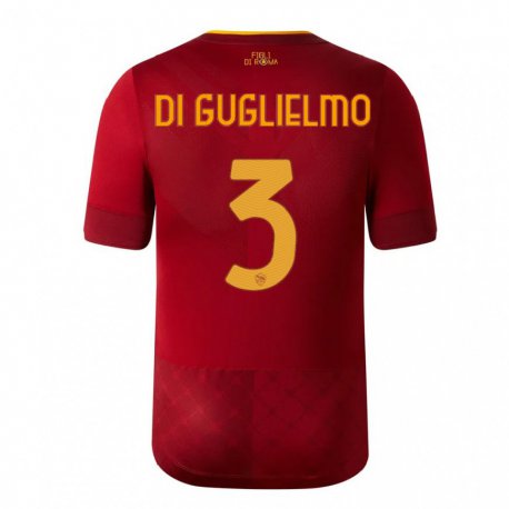 Kandiny Kinder Lucia Di Guglielmo #3 Rotbraun Heimtrikot Trikot 2022/23 T-shirt