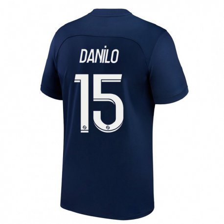 Kandiny Kinder Danilo Pereira #15 Dunkelblau Rot Heimtrikot Trikot 2022/23 T-shirt