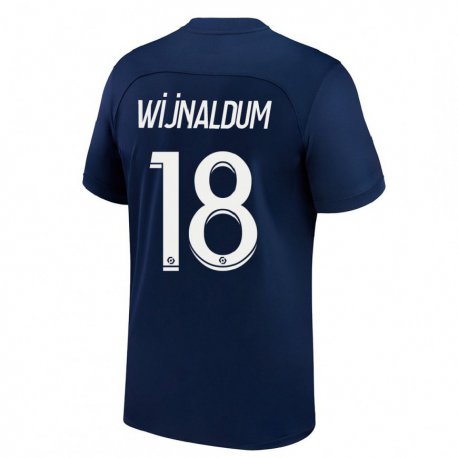 Kandiny Kinder Georginio Wijnaldum #18 Dunkelblau Rot Heimtrikot Trikot 2022/23 T-shirt