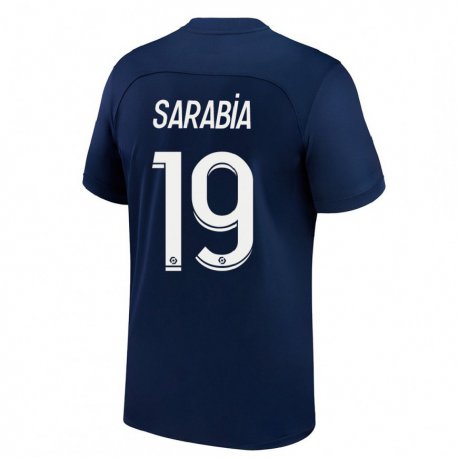 Kandiny Kinder Pablo Sarabia #19 Dunkelblau Rot Heimtrikot Trikot 2022/23 T-shirt